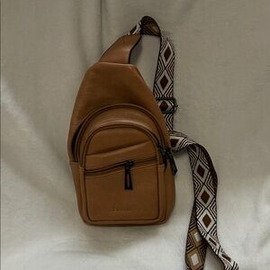 Brown Leather Crossbody Bag